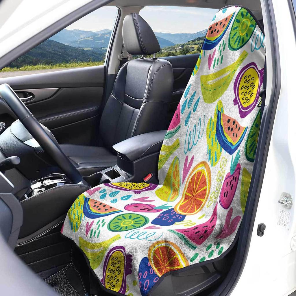 Universal Car Seat Towel Cover - Front Seat Protector for Gym & Workout, All-Season, Fits Most Vehicles