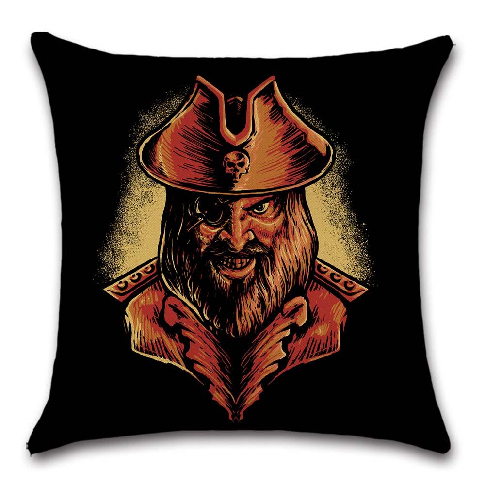 Piraten-Totenkopf-bedruckter Kissenbezug, dekorativ, für Zuhause, Sofa, Stuhl, Autositz, Freund, Kinder, Jungen, Schlafzimmer, Geschenk, Kissenbezug