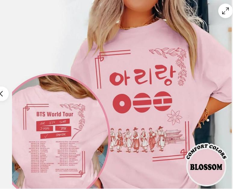 BTS World Tour 2026 Shirt Bangtan Boys Comeback 2026 Tee Kpop Concert T-Shirt Unisex T-Shirt XXL
