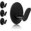1Pc Modern Matte Black Towel Hanger, Bathroom Towel Hangers, for Indoor Showers, Bathrobe Organizer