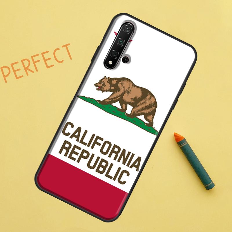 California Flag For Huawei Nova 10 9 SE 11 Pro 12i 11i 8i Y60 Y70 Y90 Y61 Y91 Y72 Y73 P20 P40 P30 Lite Case
