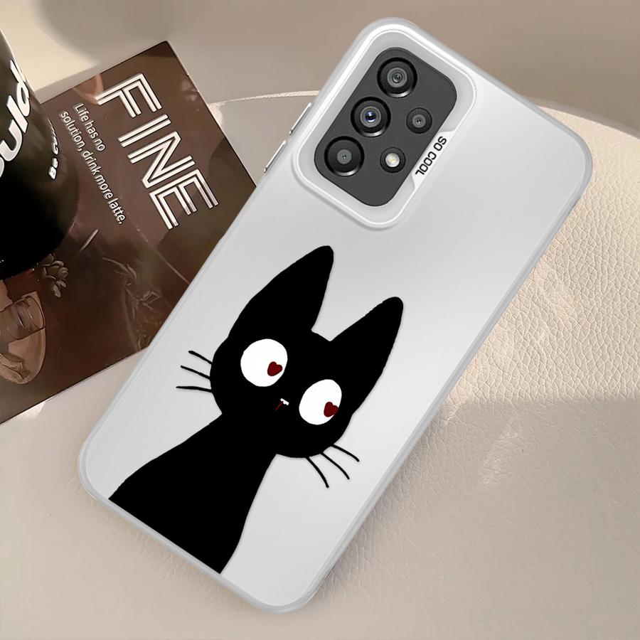 

Чехол для телефона Samsung Galaxy A17 A52 A25 A73 A16 A34 A72 A54 A12 A32 A36 A23 A71 A13 A14 A56 Милый Счастливым Котом Galaxy A26 5G