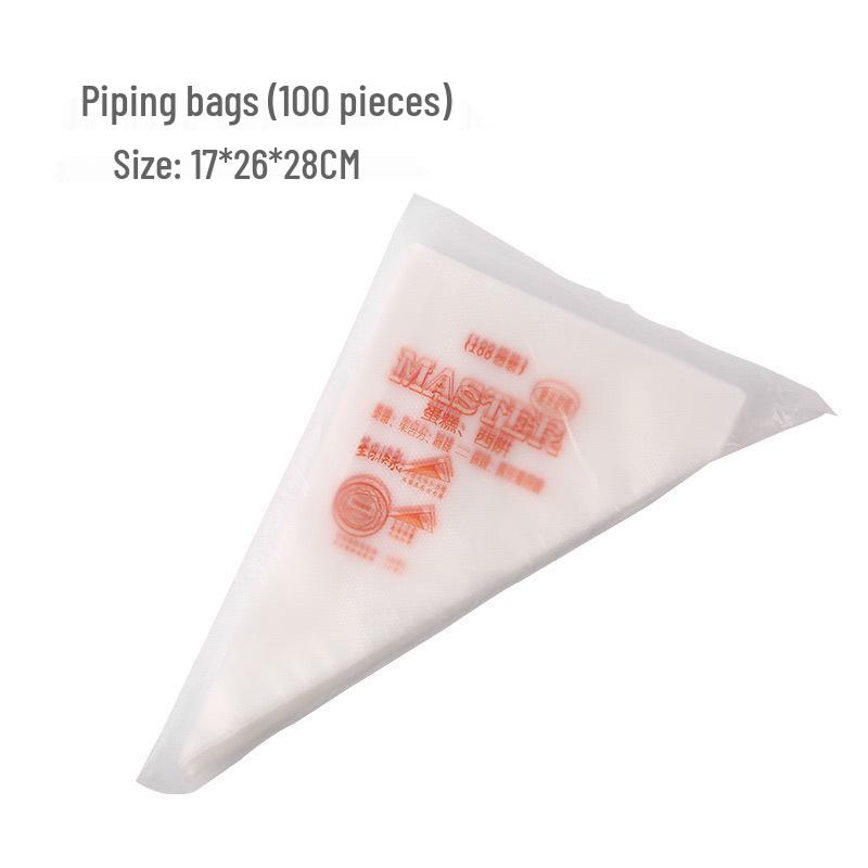 Disposable Pastry Bag with Stainless Steel Tip for Baking and Cake Decorating