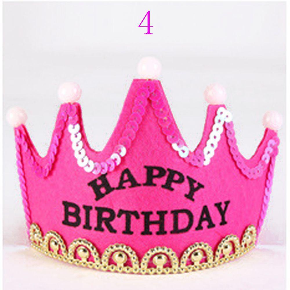 Fashion Prince Princess Kids Adult Favors Crown LED Light Birthday Hat Hair Band