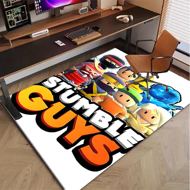 stumble guys Polyester Carpet, Soft Indoor Mat for Office Chair, Living Room, Computer Desk - Decorative Home Office Rug Design