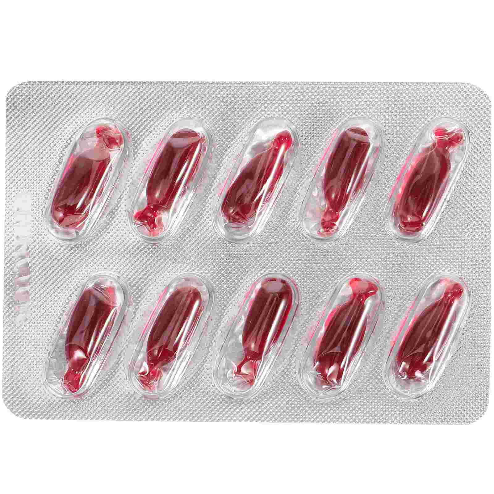 10 Pcs Blood Capsules Fake Washable Plasma Artificial Simulated Blood Prop Party Supplies Festive Decorations Horror Props 2.00X0.50X0.50CM красный