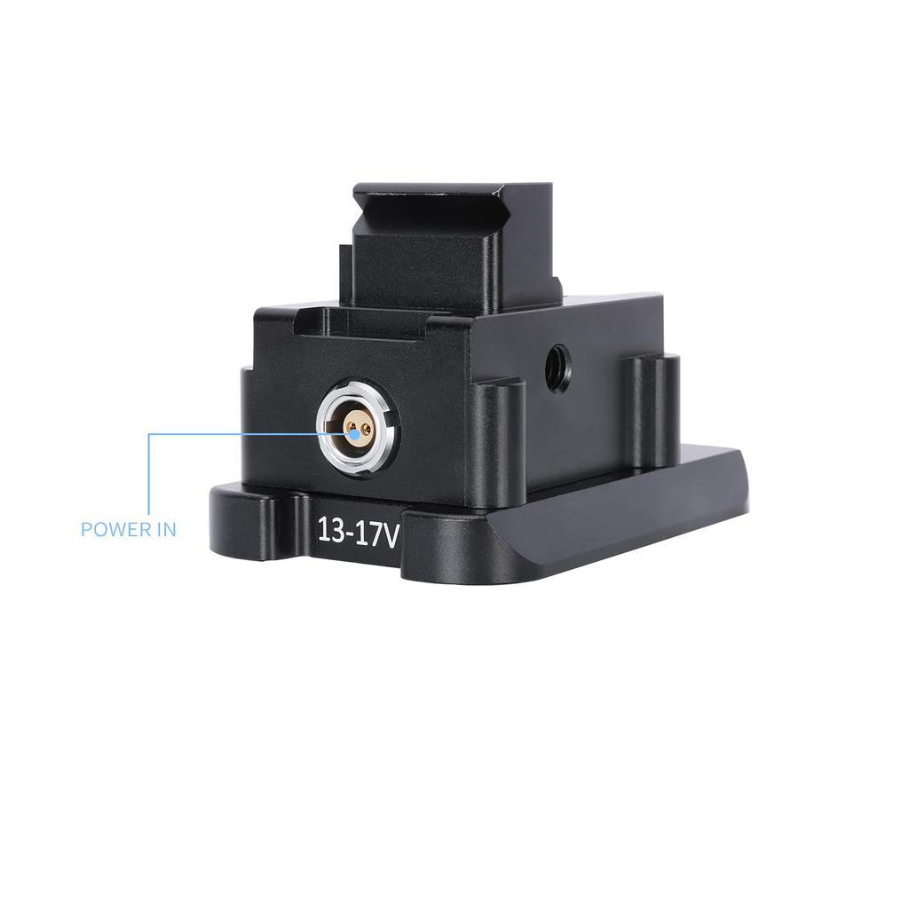 NICEYRIG Gimbal Manfrotto Standard Power Supply Plate Compatible with DJI RS 3 4 Pro Aluminum Alloy Power Base External Power Conversion Power Supply