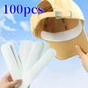10/50/100PCS Hat Sweat Absorber Stickers Summer Cap Liner Bands Sweatband Visor Hats Size Reducer Adhesive Sweat Absorbing Pads
