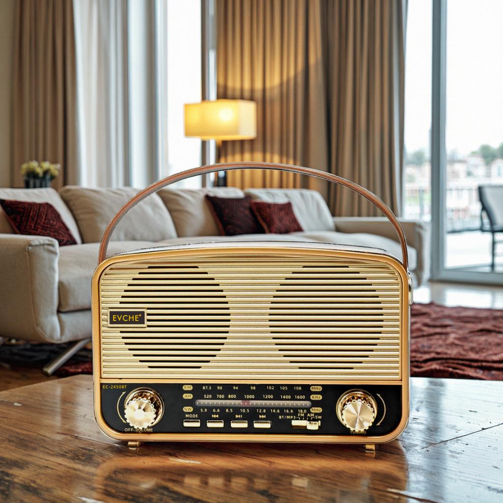 2450BT High-End Handheld Full Band Bluetooth Radio with Card Slot