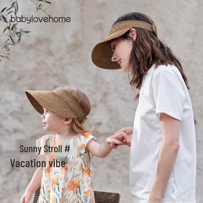 Babylove Kids Summer Sun Visor Straw Hat 48-52cm