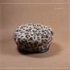 Damen Vintage Leopardenmuster Wolle Weich Winter Warm Baskenmütze Klassische Beanie Mütze