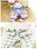JZOON Hair Ornament Gradient Design with Perfect for and Other Japanese Graduation and Handmade with Cherry and H5106 3-Piece Set, Tsumami-zaiku Trim,