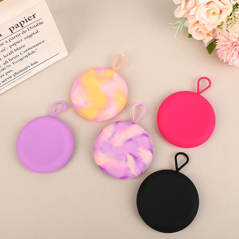 Cutie de disc menstrual reutilizabilă din silicon Igienă feminină Produse de îngrijire pentru femei Perioada Colector menstrual Husă din silicon pentru sănătatea femeilor