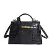 Retro Handbag Bag Women's 2025 New Trendy Autumn and Winter High-end Crocodile Pattern Single Shoulder Messenger Commuter Small Square Bag