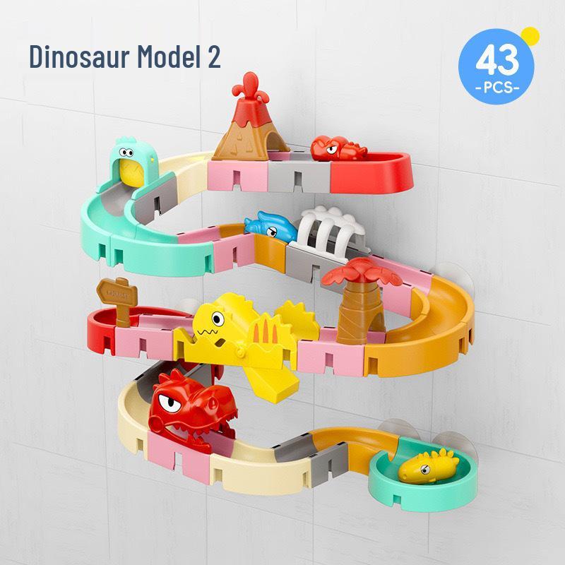 Children's Bathroom Slide Set - Water Play Wall Track Toy