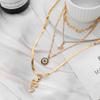 Four Piece Snake Necklace Women's Fashion Hollow Out Necklace Personality Bohemian Sweater Chain Elegant Snake Pendant