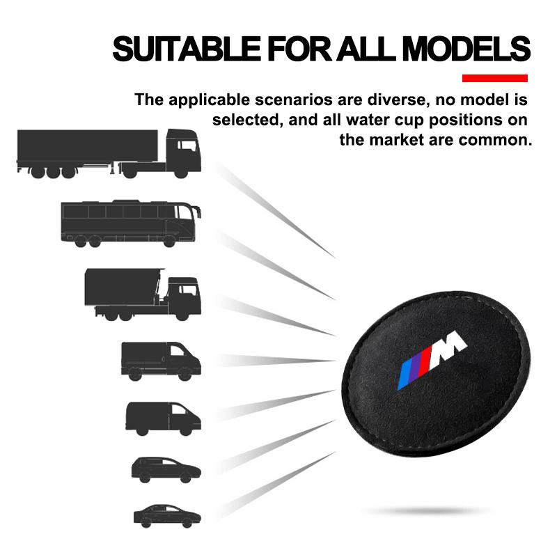 M Logo Car Coaster Water Cup Seat Cushion Anti Slip Pad For BMW X6 X1 X2 X3 X4 X5 X7 E46 E39 E90 E36 E60 E34 E30 F30 E71 F10 F10 F11 F30 E34 E92