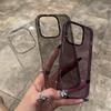 Luxury Transparent Black Ultra Thin PC Phone Case For iPhone 16 15 14 Plus 13 12 Pro Max Shockproof Slim Silky Skin Back Cover