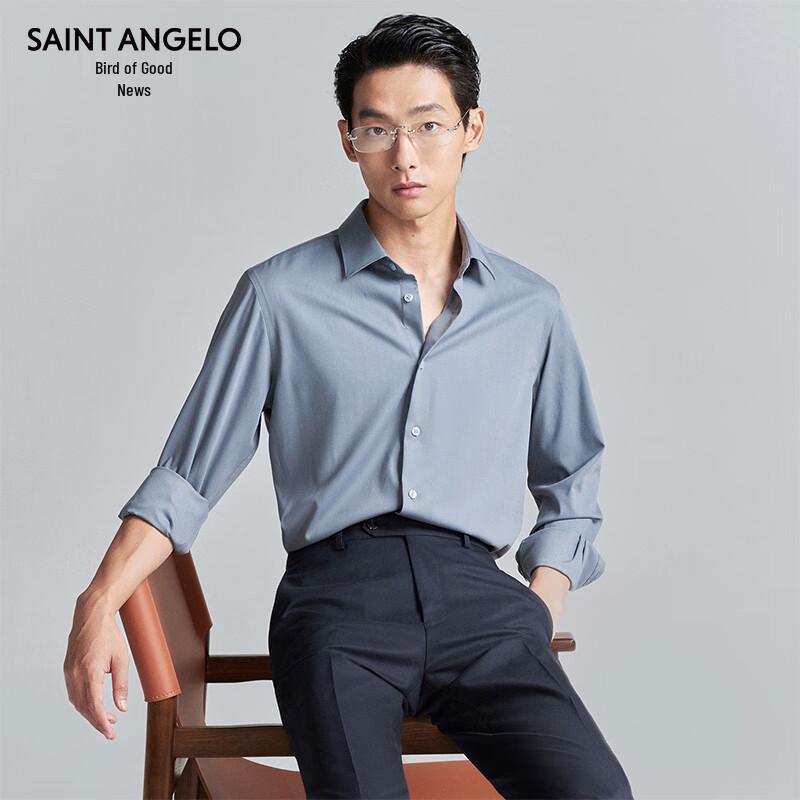 Baoxiniao Men s Business Thermal Jacquard Long-Sleeve Shirt 41