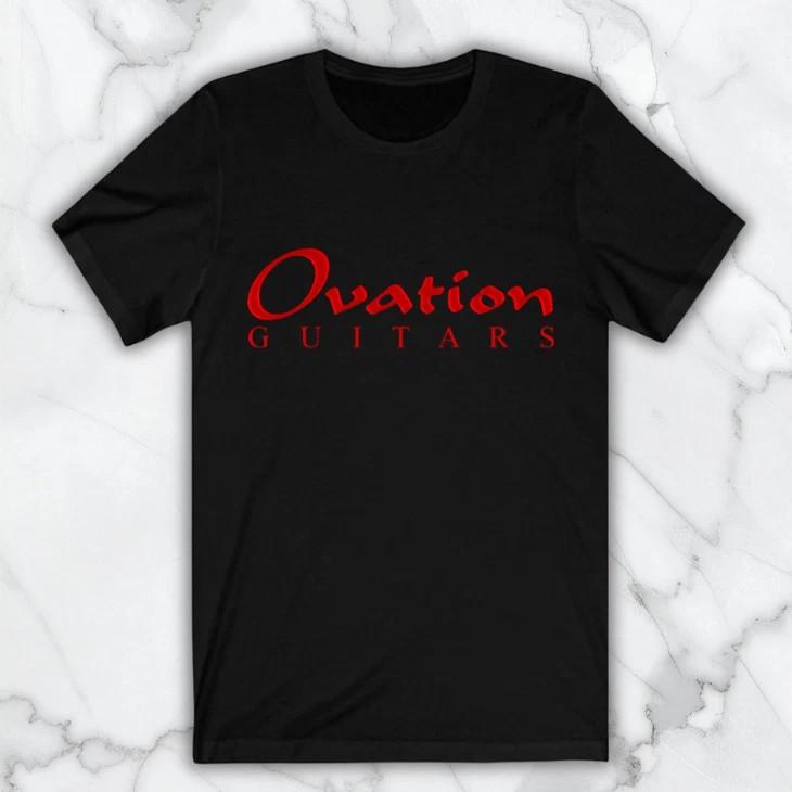 Ovation Guitar Company Men s Black Graphic T Shirt Fr M