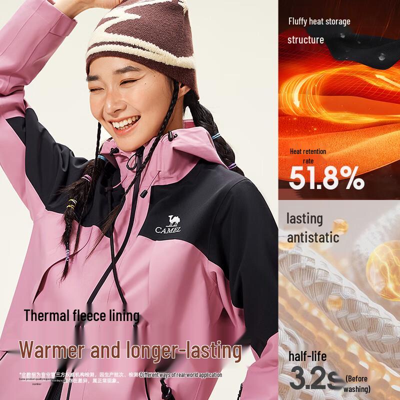 Camel Women s 2025 3-in-1 Windproof Waterproof Outdoor Jacket 2XL