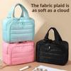 Large Capacity Handheld Cosmetic Bag Solid Color Pouches Bag Organizer  Bathroom