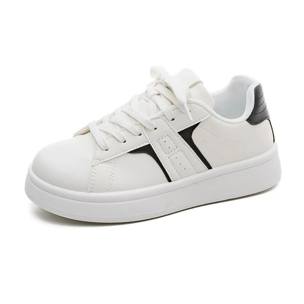 Original women's shoes 2025 thick-soled white shoes new spring popular versatile leisure sports round head flat baseplate shoes