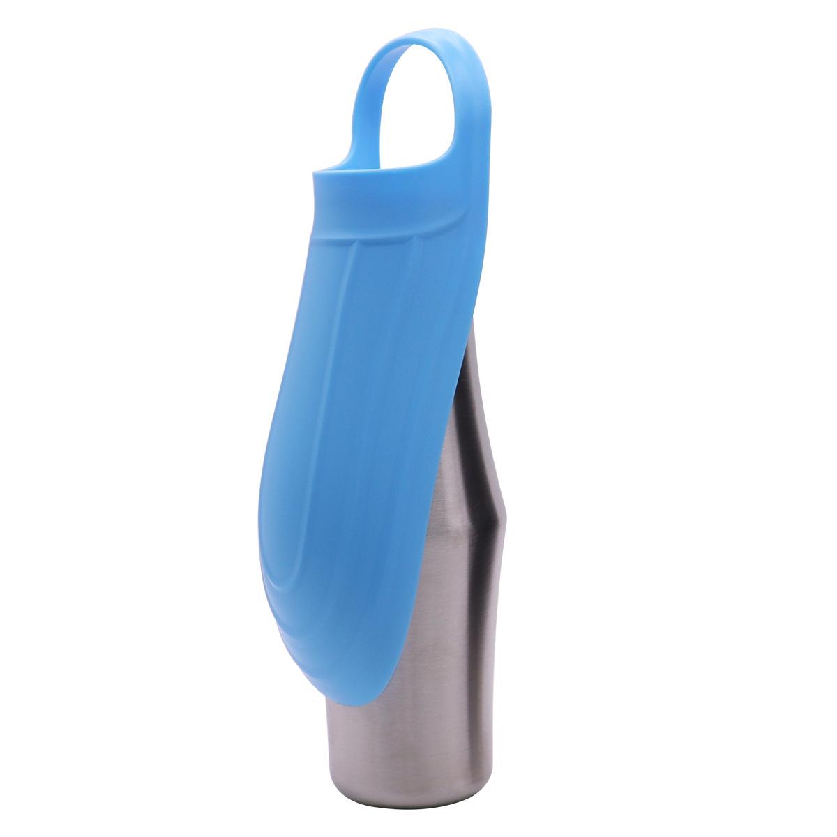 

Steel Portable Stainless Pet Water Bottle Leakproof Dog Water Dispenser синий