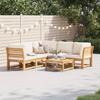 VidaXL Garden Lounge Set with Cushions 6 Pcs, Patio Sofas, Patio Furniture Set, Outdoor Furniture, Wood 3214288