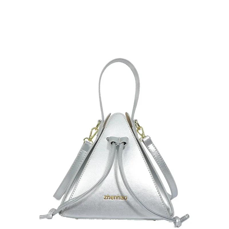Luxury niche high-class exquisite small female bag new silver zongzi portable messenger Paket