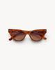Machete Suzy Sunglasses In Dark Tortoise Stripe Pattern
