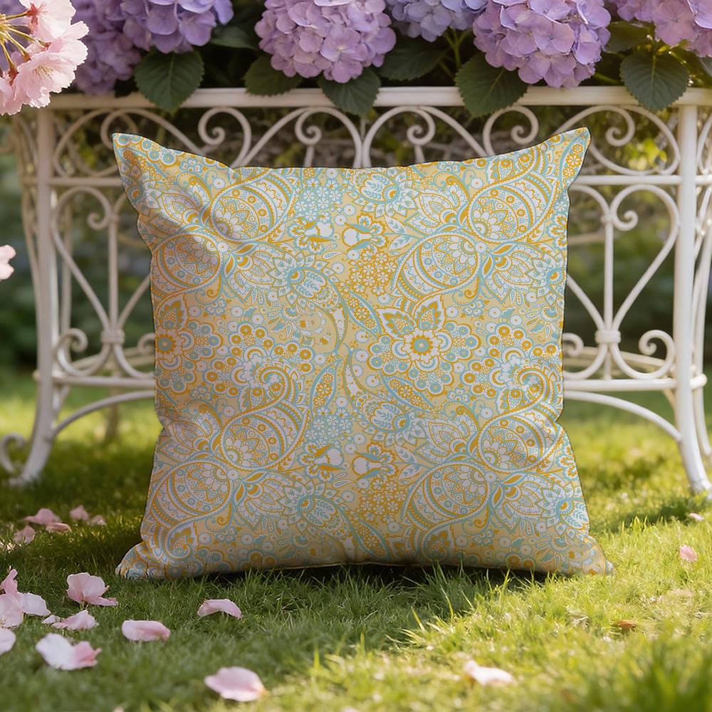Paisley Bandana Pattern Cushion Cover Home & Car Dual-Scene Pillow Cover: Reversible for Premium Comfort