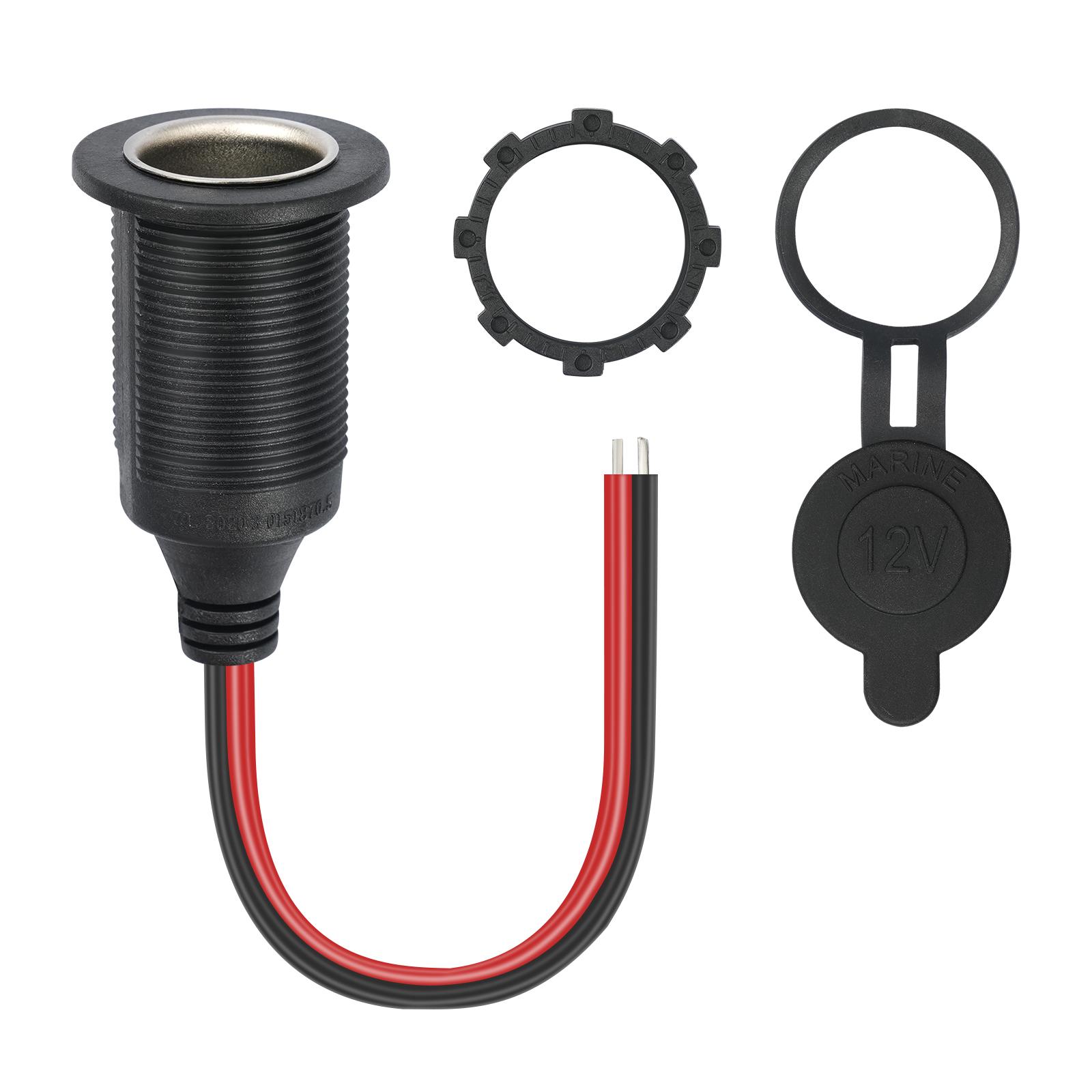 

Cigarettes Lighters Socket Car Marine Lighters Socket Power Outlet Socket Receptacle 12V/24V Waterproof Plugs 1