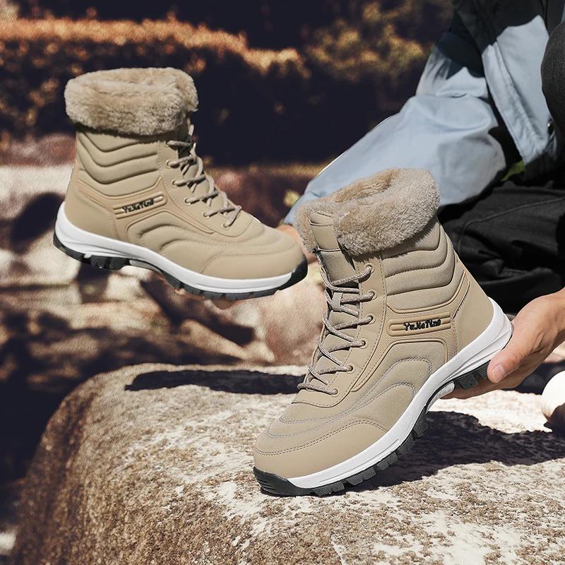 2025 зима Новые мужские кроссовки из водонепроницаемой ткани для походов на открытом — фото 5