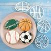 1pcs Sports Cookie Cutter Football Rugby Basketball Badminton Tennis Shaped Cookie Molds For Birthday Cake Cupcake Decorations