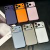 Electroplating Matte AG Built-in Lens Film Phone Case for iPhone 13 14 15 16 17 Pro Max Protection Shockproof Bumper Cases Cover