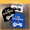 I'm Gaming Letter Beanie With Breathable Acrylic Knit For Autumn And Winter Warmth
