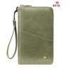 RFID Passport Holder PU Leather Travel Wallet Card Holder Zipper Organizer Wristlet Travel Document Wallet