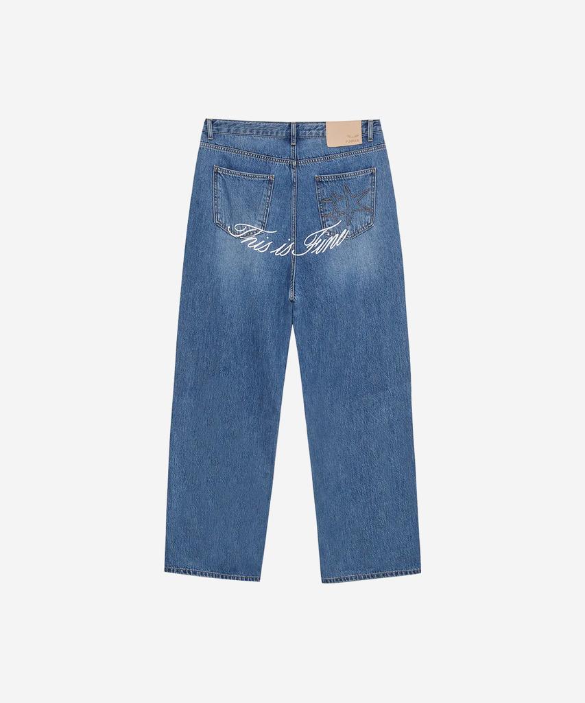 Diseuijeupain [This Is Fine X Funflex] Relaxed Signature Jeans Galaxy