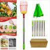 Fruit Picker Pole Tool2.4M3.2M4.0MStainless Steel Extension Pole with Fruit Grabber Basket,Lightweight Fruit Picking Equipment for Getting Apple,13 ft