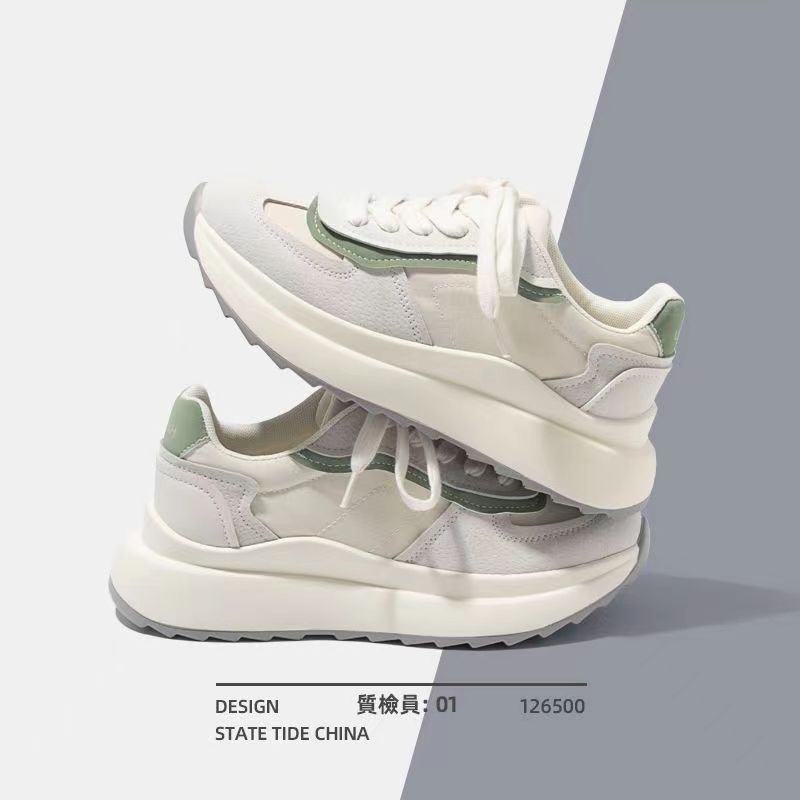 Forrest Gump Dad Shoes Women's 2024 Spring Explosion Breathable Thick Sole Heightening Versatile Shoes High-end Casual Sports Shoes