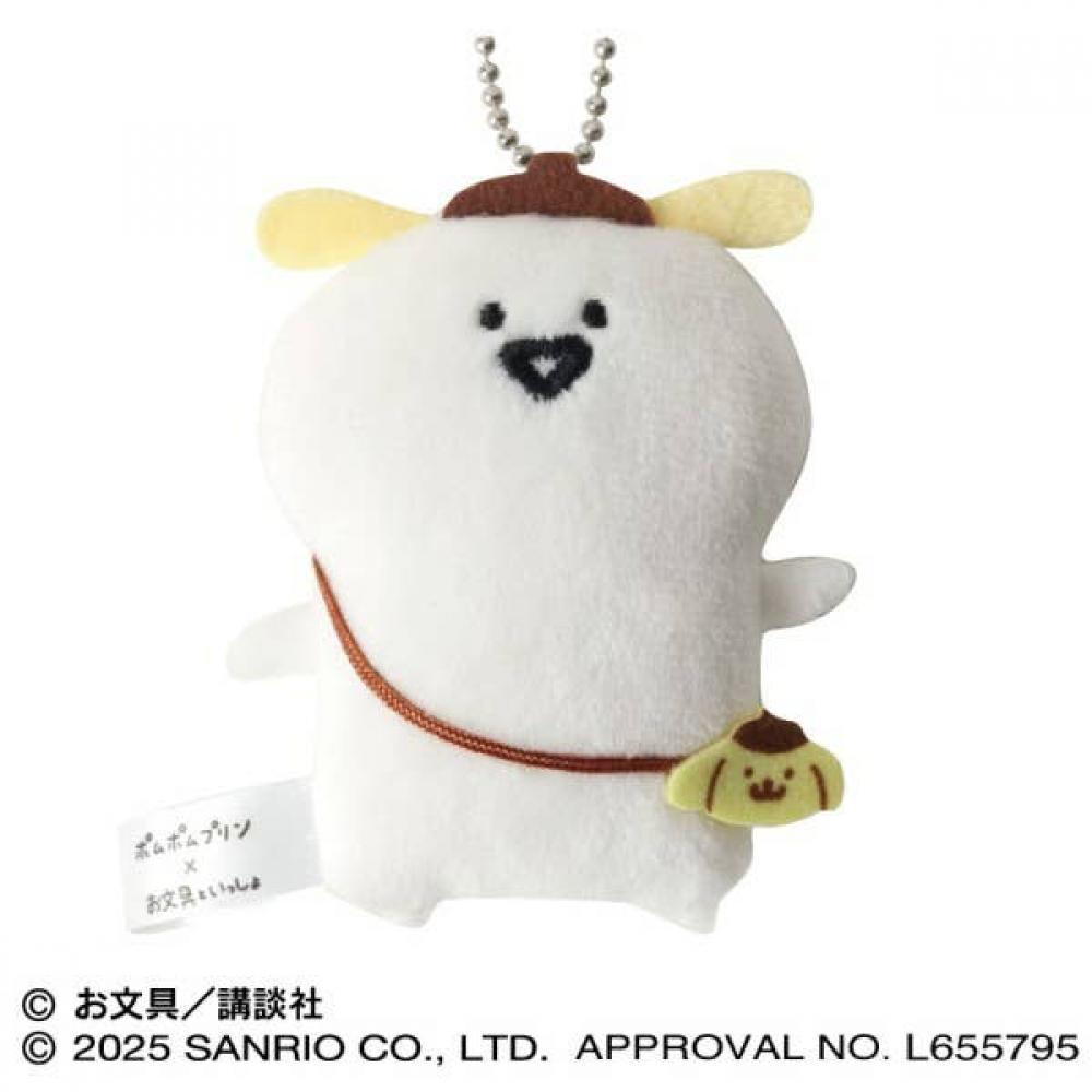 Sanrio Pompompurin X Obungu  Flat Stuffed Mascot 2