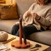 Crochet Yarn Helper Wooden Wrist Holder, Portable Smooth Rotation Dispenser, Knitting Accessory Hands Free Rack for And Crocheting Holder