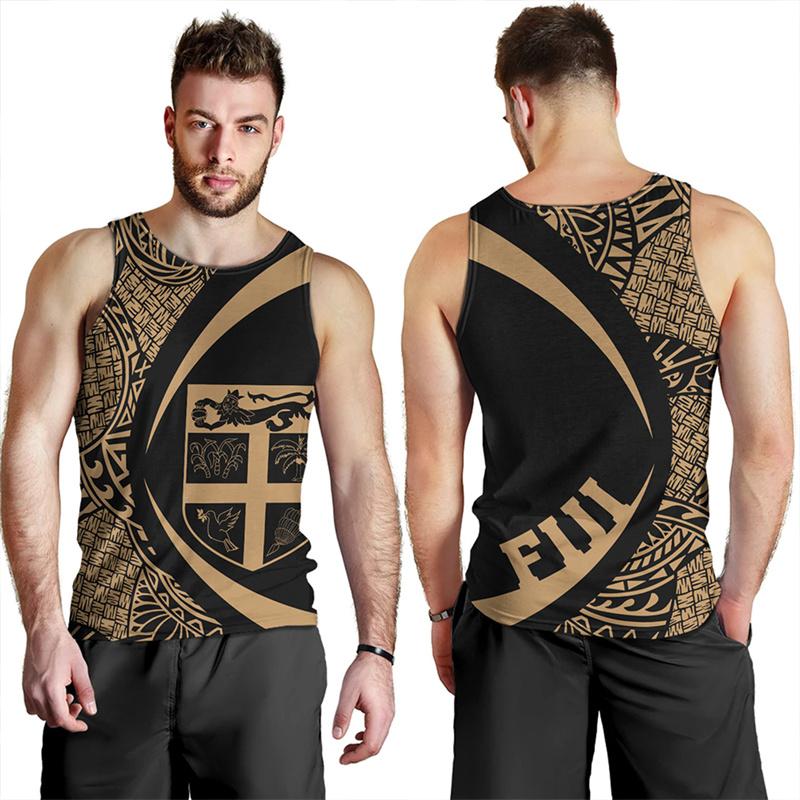 Fashion Summer 3D Flying Fijians Printing Tank Top Fiji Emblem Fijian Pride Graphic Gym Tank Top Men Cool Harajuku Vest Clothing