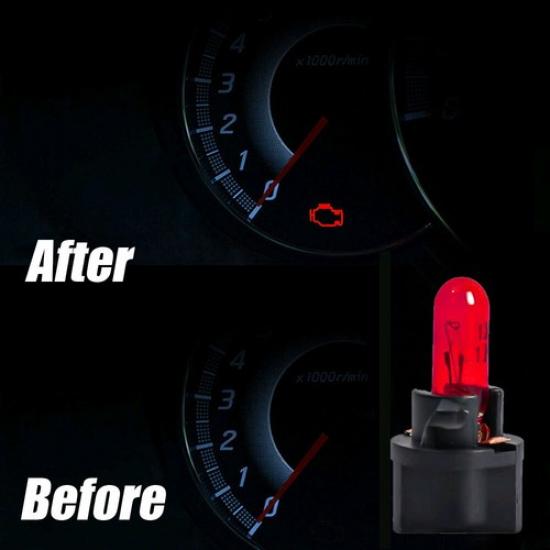 10Pcs T5 SMD Car LED Dashboard trument Interior Light Lamp Bulb Accessories