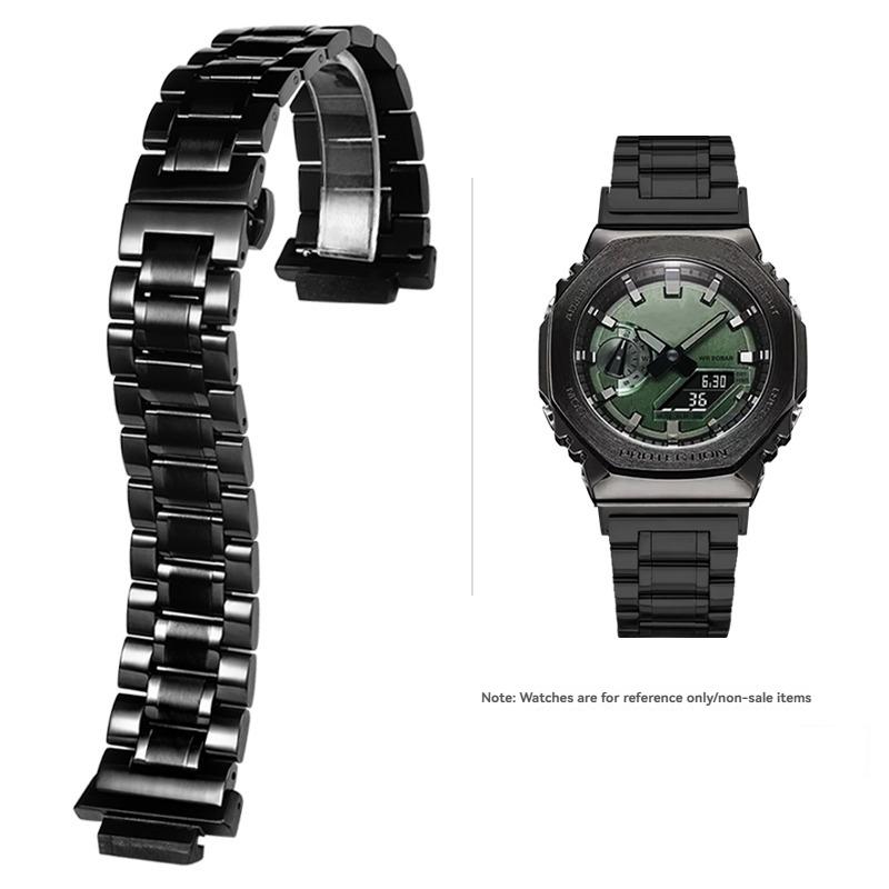 Pulseira de Aço Inoxidável Para Casio G-SHOCK GBM-2100/GM-2100/GA-2100 Ga2110 Pulseira de Reposição Octogonal Modificada 16mm
