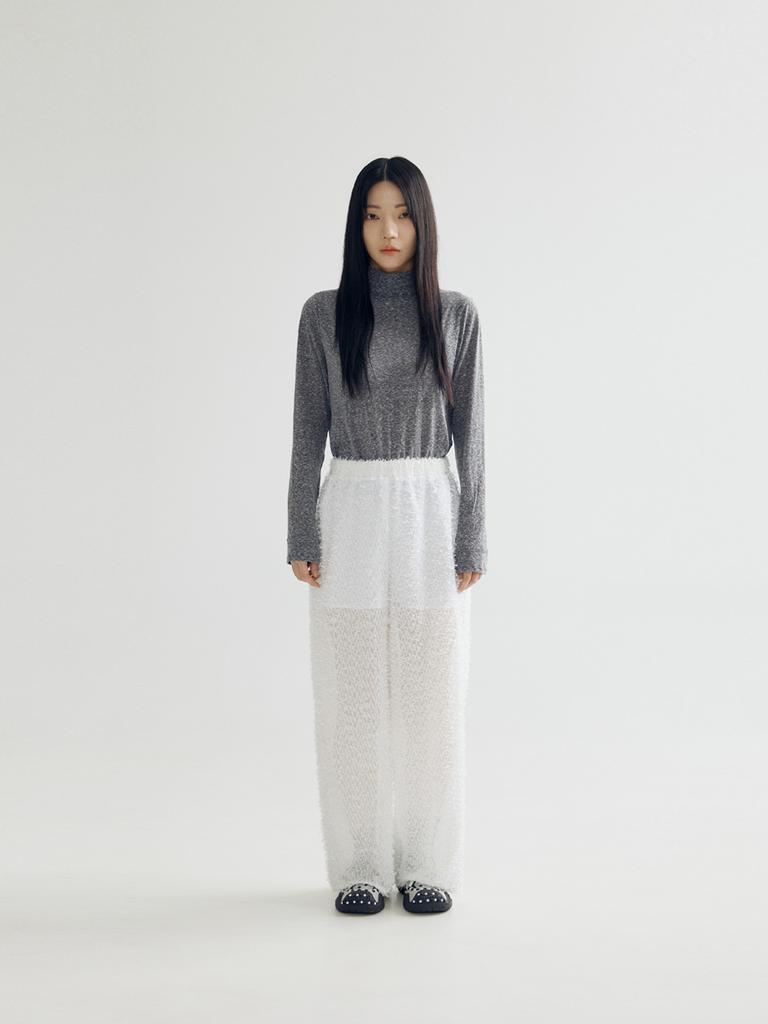 BOMNAL BOUTIQUE Feather Pants _ White