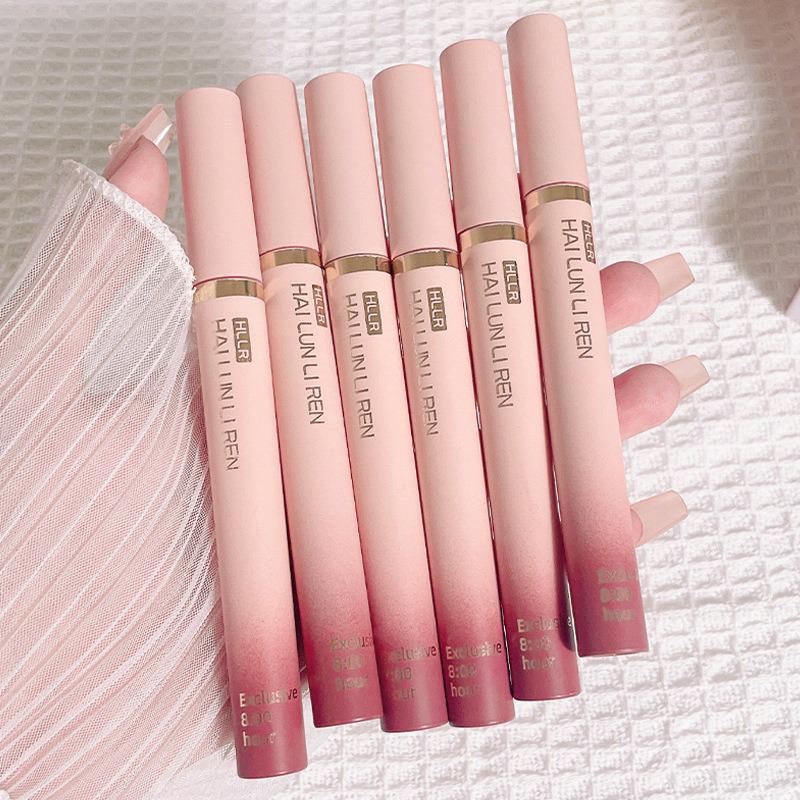 Douyin Popular Matte Velvet Lip Mud – Non-Stick, Soft Mist Lip Gloss for Students, Whitening, Affordable Makeup