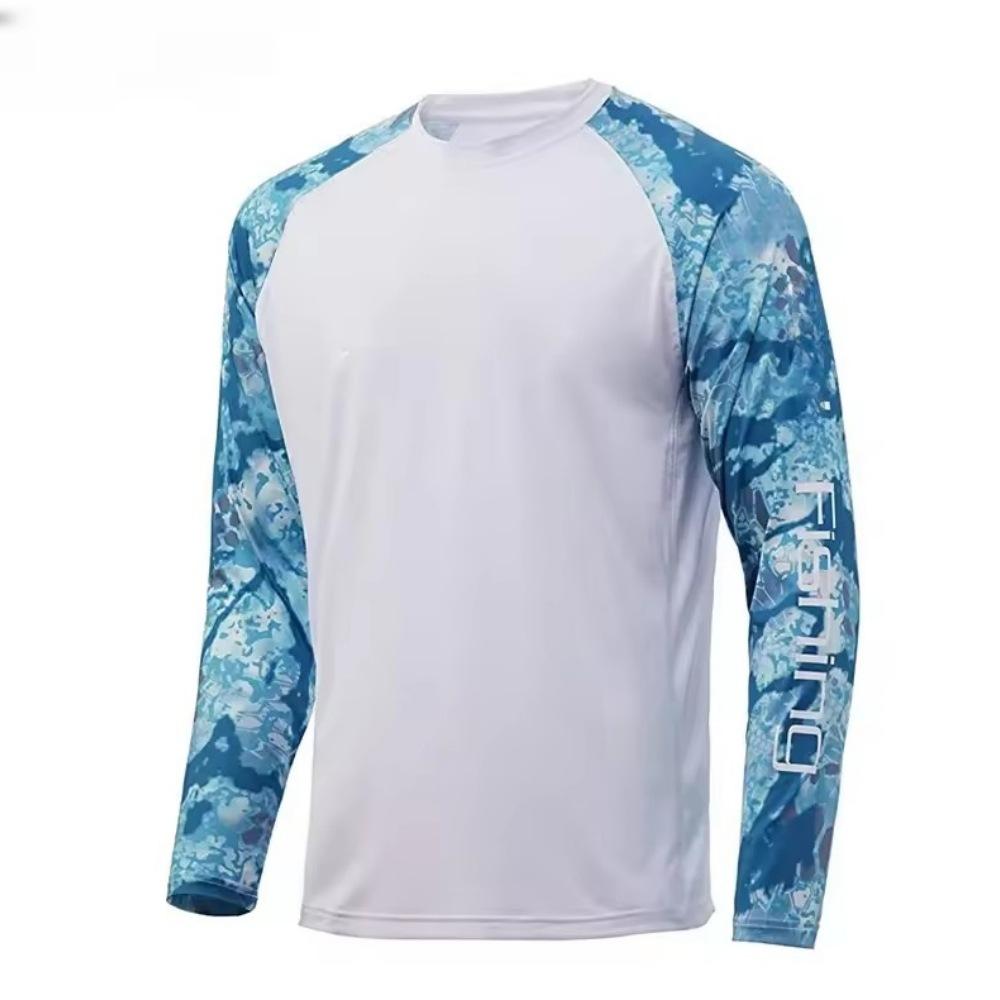 2025 New Long Sleeve Crew Neck Fishing Suit UV Protection Luya Fishing Breathable Leisure Sports T-Shirt Fishing Suit