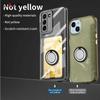Transparent Card Slot Wallet Holder Silicone Case for Samsung S25 Ultra S24 Plus S23 FE Magnetic Ring Cover for Galaxy S25+ S 25